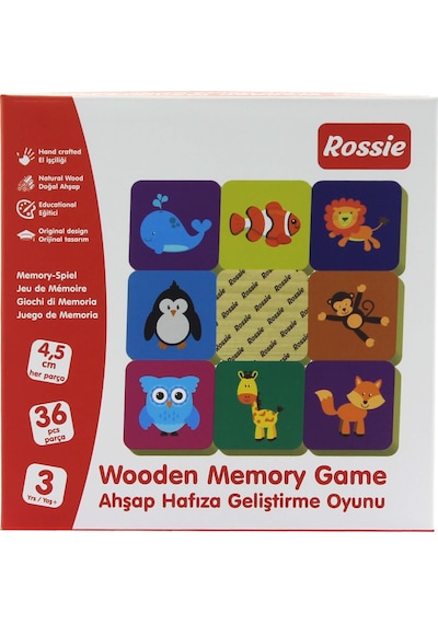 Rossie Ahşap Hafıza Geliştirme Oyunu - Memory Game
