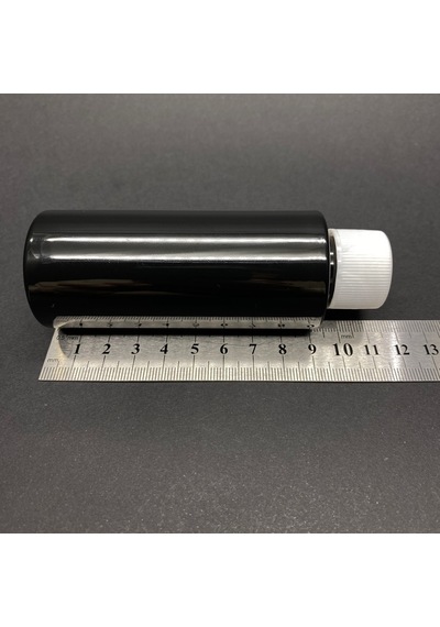 100 Cc Siyah Silindir 17gr Sert Pet Şişe - Beyaz Contalı Kapa
