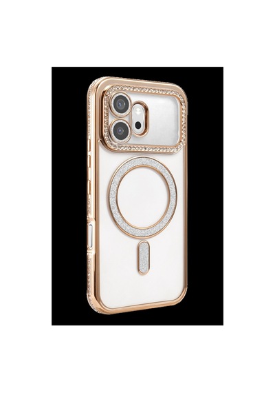 Huawei Honor 600 Joke Simli Magneticsafe Kılıf - Gold İtdark57822