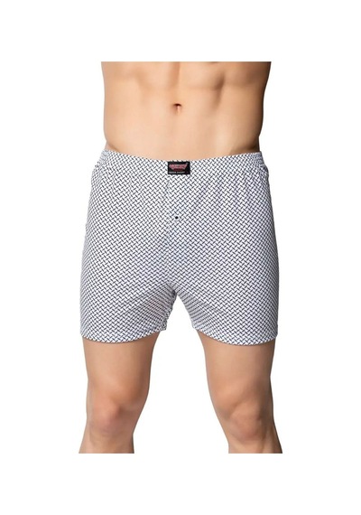Sedef Yıldızı 4'lü Erkek Rahat Kesim Boxer Karışık Desen - 1012 Çok Renkli
