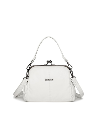 Smart Bags Yıkama Deri Burslu Postacı Kadın Çantası 21-k Barcelona 1903-7 Beyaz
