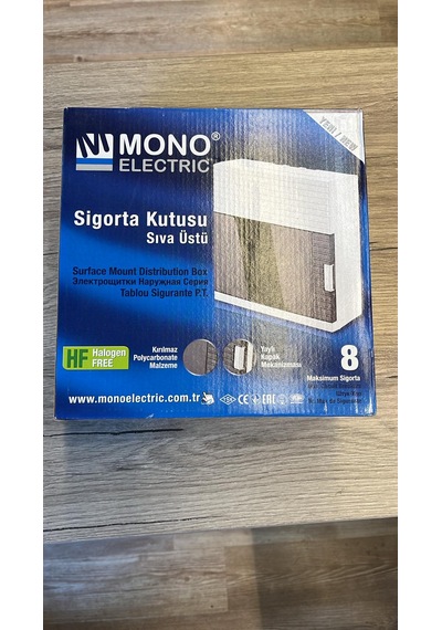 8li Sıva Üstü Sigorta Kutusu Halogen Free Mono