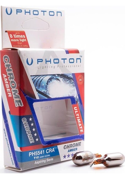 Photon T10 W5w Chrome 12v Natural  Amber