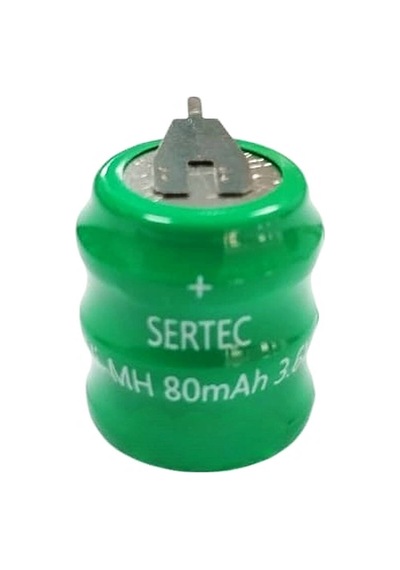 Sertec - 3.6v 3s1p 80 Mah 2 Pin Nı-mh Buton Pil Evimdeyokyok