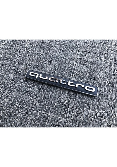 Audi Q7 Serisi Uyumlu Quattro Black Silver Bagaj Yazısı 3m 3d Abs