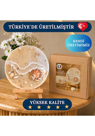 Epoksi Reçine Seti Sahil Deniz Temalı Premium Yaratıcılık Seti Video Eğitimli Epoksi Reçine Kiti- Hobi Kiti, Epoksi Başlangıç Seti, Epoksi Sanat Seti 00008