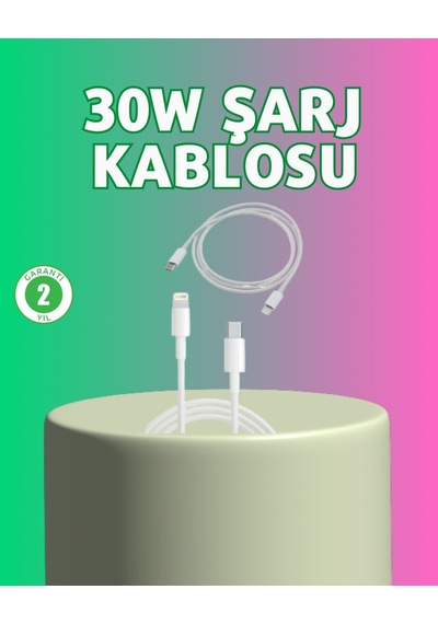Orijinal Kalite 30w Type-c Lightning Hızlı Şarj Kablosu 1.2m Dayanıklı