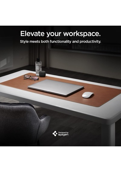 Spigen Regnum Büyük Boy 90x40cm Mouse Pad Vegan Deri Ld302 Kahverengi - App04763 Spigen Tr li