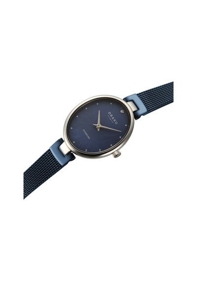 Obaku Denmark V312lxclml Quartz Hasır Kordon Lacivert 24 Mm Kadın Kol Saati Gri