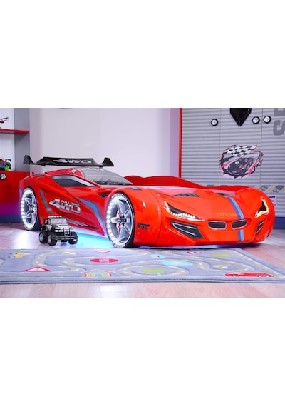 Setaymobilya Arabalı Yatak - Kırmızı - Mercedes Full Led Setaymobilya Arabalı Yatak - Kırmızı - Mercedes Full Led