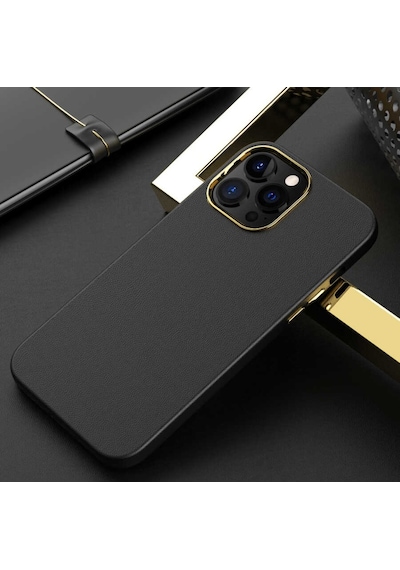 Apple Uyumlu iPhone 12 Pro Max Kılıf Zore Natura Suni Deri Kılıf