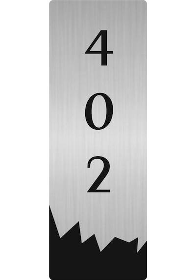 Metal Departman Kapı İsimliği, Yönlendirme Levhası 402 Dikey 10x20 Cm Gümüş Renk