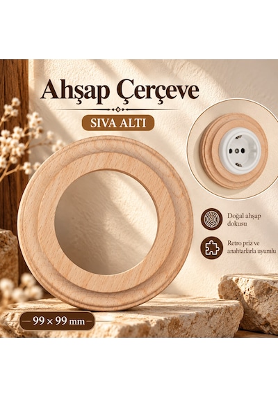 Ahşap Çerçeveler 1 Gözlü Sıva Altı 222 061 90221