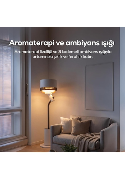 Xenon Smart Ayaklı Vantilatör Air Luxe / Akıllı 120 3d Salınım Sıcaklık Sensörlü 12s Zamanlayıcı X7433
