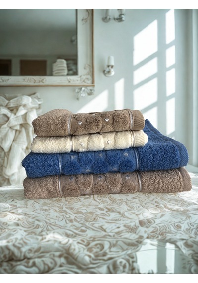 Miosse Pure 4'lü Pamuklu Havlu Seti - 2 Adet 50x100 El Yüz Baş & 2 Adet 30x50 El Mutfak Havlusu Diğer