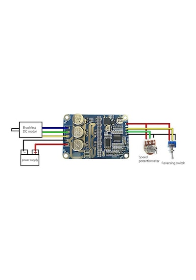 12-36v Dc 15a 500w Fırçasız Motor Sürücü Hall Sensörsüz
