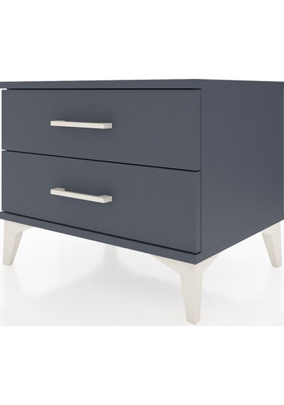 Hyperion Komodin 2 Çekmeceli 60x44x48 Antrasit-antrasit Antrasit