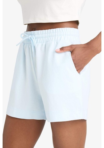 DeFactoFit Standart Fit Sporcu Kısa Paça Basic Düz Şort Z6696az25smbe817 Mavi