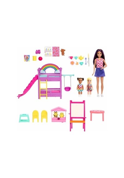 Barbie Skipper Bebek Bakıcılığı Oyun Seti 3-6 Yaş İçin Eğlenceli Açık Mavi