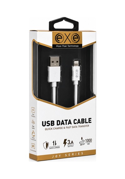 Exe Lightning Hızlı Şarj Ve Data Kablosu 3a 1 Metre Beyaz