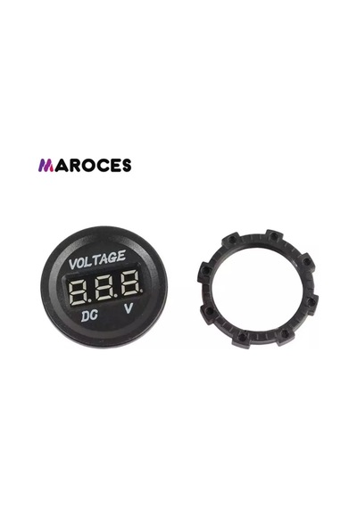 28 Mm 8 Volt - 32 Volt Arası Çalışabilen Pano Tipi Voltmetre Mavi