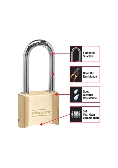 Master Lock 175lh Kendi Şifreli Kilidiniz Pirinç Kaplama 5,4 Cm A