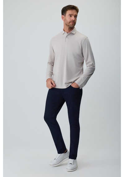 Morven Erkek Taş Polo Yaka Rayon Sweatshirt 27ks063002870 Taş