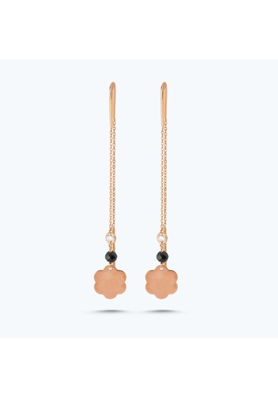 Altınbaş Pırlanta Spinel Taşlı Çiçek Küpe INT119P-14K