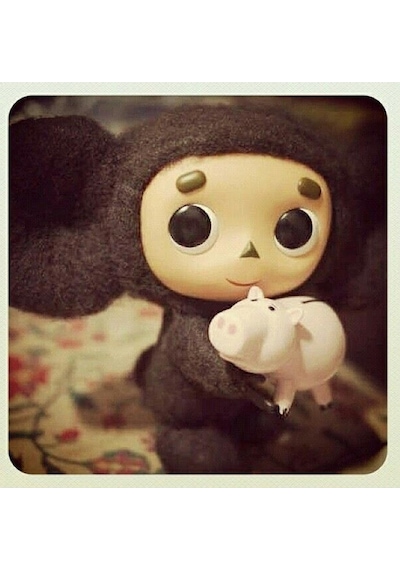Sevimli Cheburashka Peluş Oyuncak- Koca Gözlü Rus Anime Cheburashka Bebek - 30 Cm