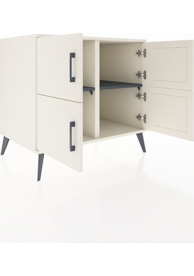 Kronos Şifonyer 2 Raflı 4 Kapaklı 88x59x80 Aytaşı-aytaşı/antrasit Aytaşı/antrasit