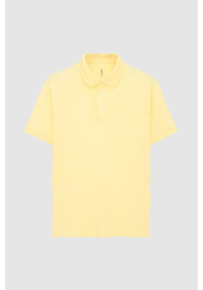 Twn Slim Fit Işın Çiçeği Pike Dokulu T-shirt 4ec146011784m Işın Çiçeği
