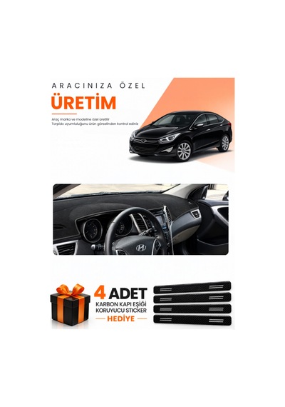 Hyundai İ40 2011-2017 Uyumlu Torpido Koruma Örtüsü Oto Kılıfı - Siyah