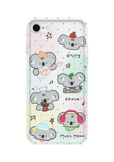 İphone 6 Uyumlu Baskılı Şeffaf Telefon Kılıfı Koleksiyon: Cute Animals 8