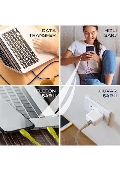 Nautica C40 Lightning to USB-A 12W Hızlı Şarj ve Data Kablosu 2.1M Kırmızı