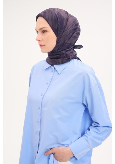 Silk Home Velora Eşarp Sulu Boya Desen Koyu Mürdüm 90x90 Çok Renkli
