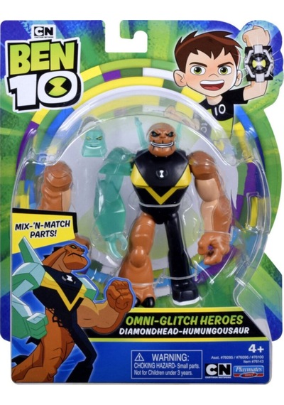 Ben Ten Omnı Glitch Heroes-dıamondhead Humungousaur
