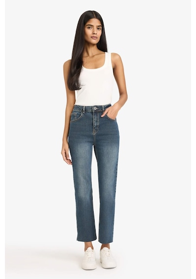 Defacto Crop Flare Fit Düşük Bel Bilek Boy Jean Yıkamalı Pantolon G2217ax25wnnm35 Mavi-nm35