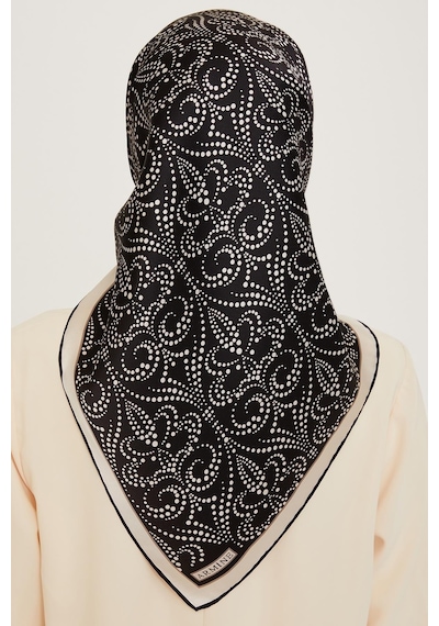 Armine İpek Eşarp 2025 Kış - 9246-06 Siyah Twill Siyah