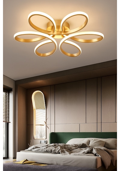 Papatya Model Plafonyer Modern Beyaz Işık Ultra Power Avizex