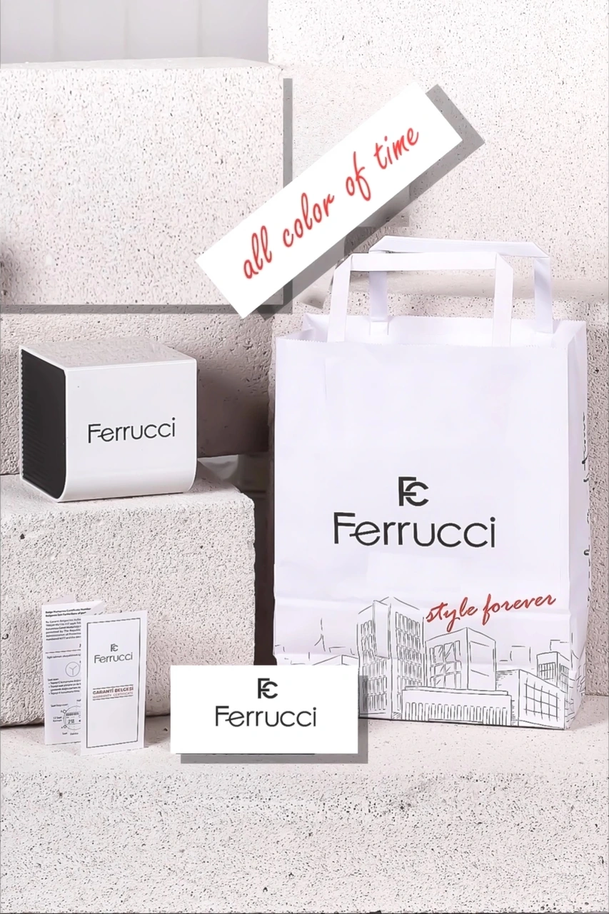 Ferrucci Çelik Kordon Çelik Kasa Kadın Kol Saati, Bileklik Hediye Gümüş Zmfer202 Çok Renkli