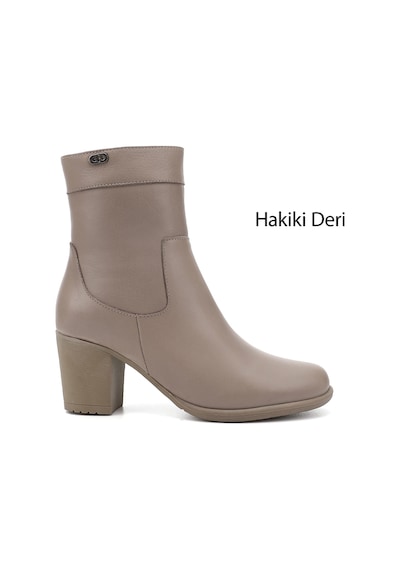 Gönderi(R) Gönderi R Kadın Bej Fermuarlı Kalın Topuklu Hakiki Deri Bot Gkzb13448457 Bej