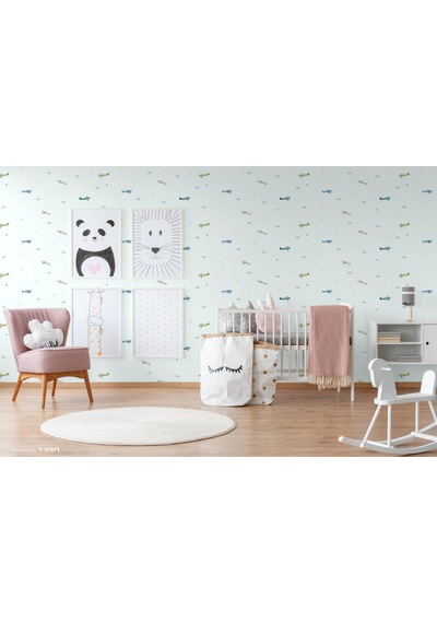 Adawall Adakids 8907-2 Genç Çocuk Uçak Desenli Duvar Kağıdı