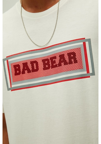 Bad Bear Mesh Erkek T-Shirt-23204 Beyaz