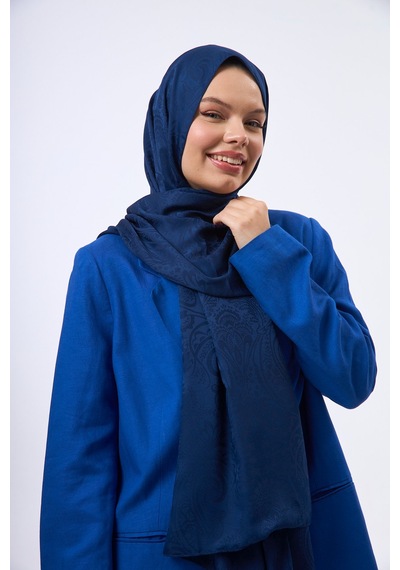 Mirsoy Scarf Velora Modern Desen Şal Lacivert