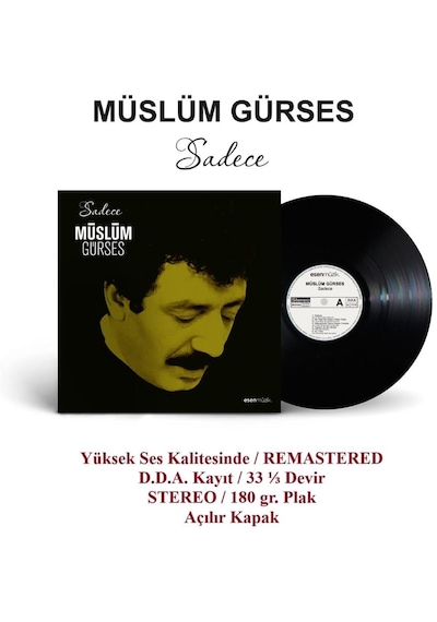 Müslüm Gürses - Sadece + Kapak Hediyeli Plak