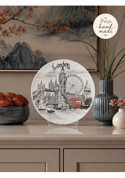 Dekoratif Seramik Tabak 30 Cm Collection Londra Temalı