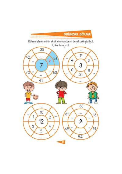 Çıkartmalı Bölme-İlk Okul Eğlenceli Matematik- Limonkids