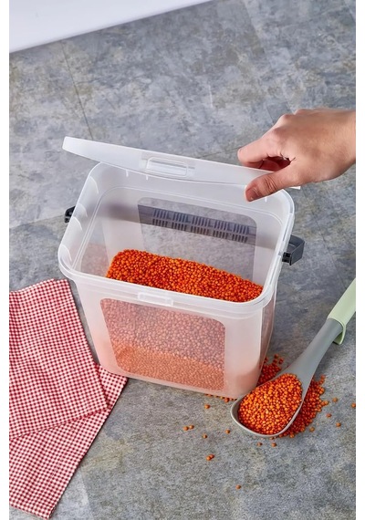 6 Litre Tutma Saplı Bakliyat Ve Un Saklama Kabı, Hh.c.761 Diğer