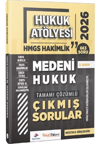 Dizgi Kitap 2026 Hukuk Atölyesi Hmgs Hakimlik Medeni Hukuk Çıkmış Sorular