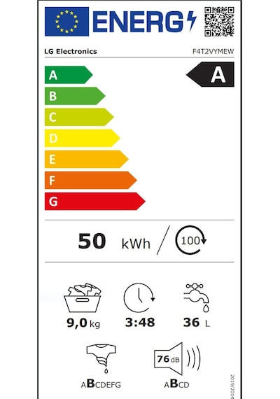 LG F4T2VYMEW 1400 Devir 9 KG Çamaşır Makinesi